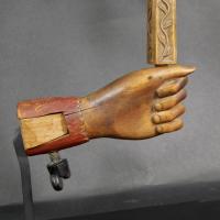 Painted And Carved Hand Form Swift