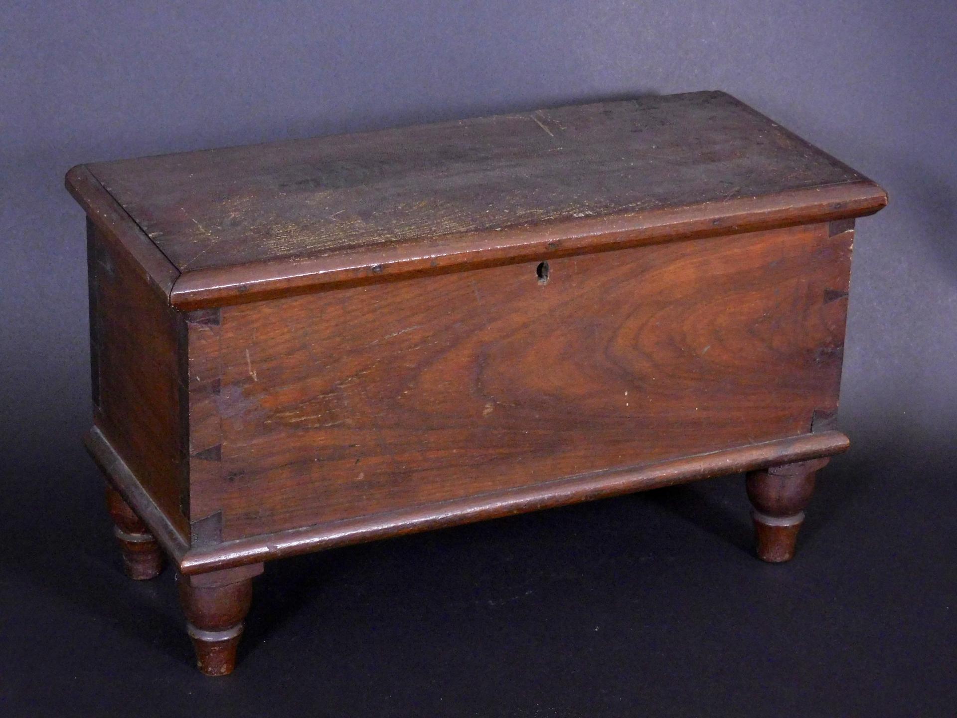Figured Walnut Miniature Blanket Chest Steven F. Still Antiques