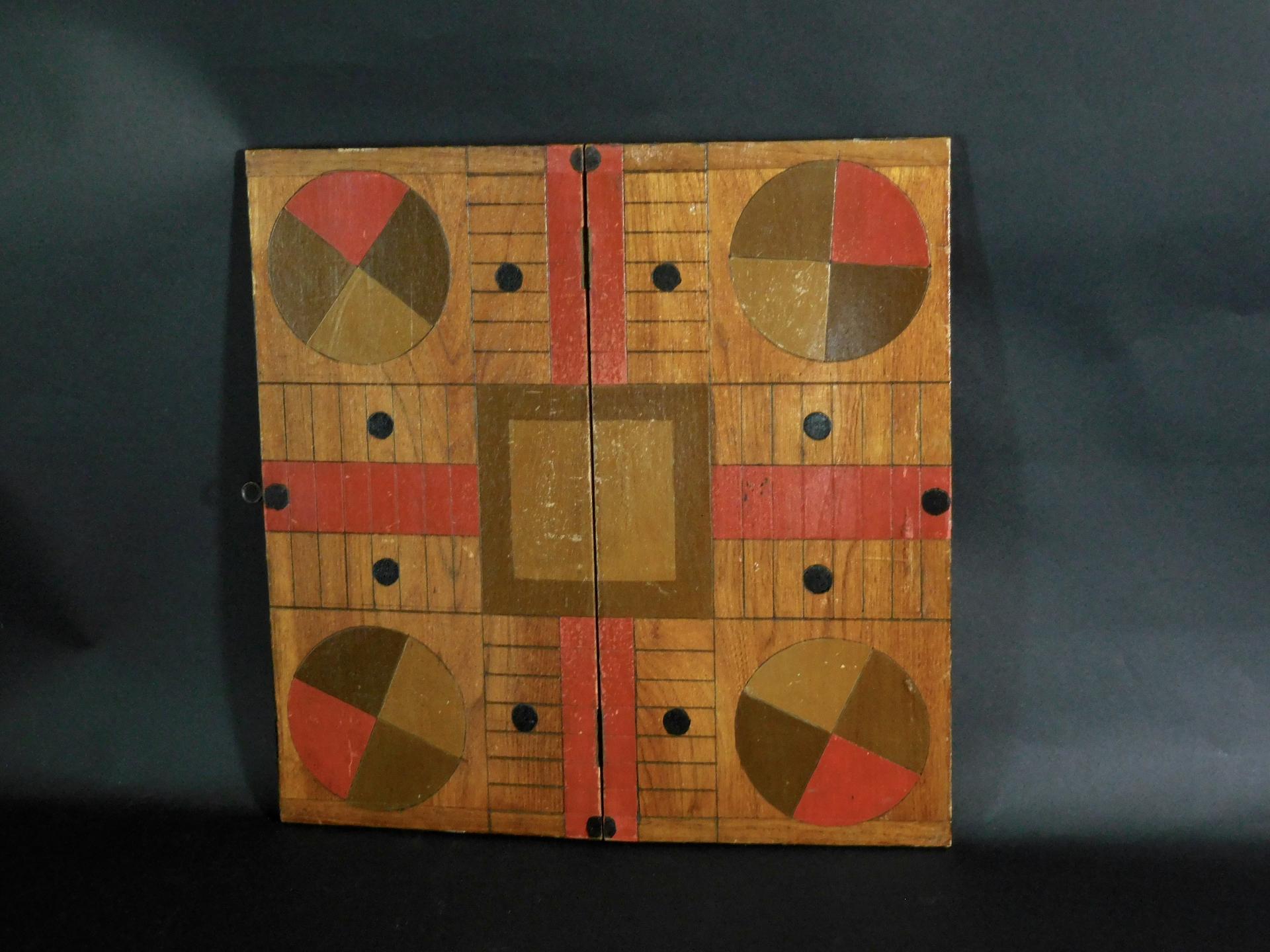 Painted Folding Game Board Steven F. Still Antiques