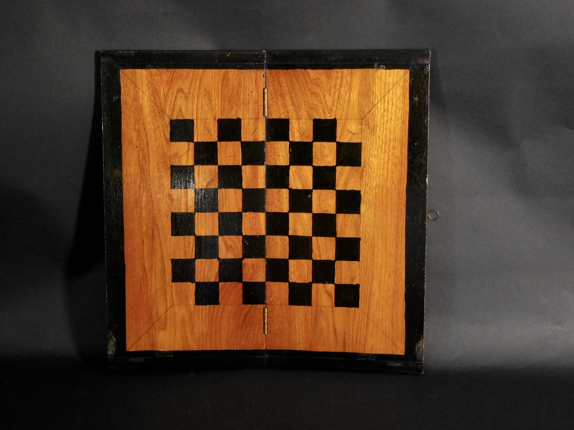 Painted Folding Game Board Steven F. Still Antiques