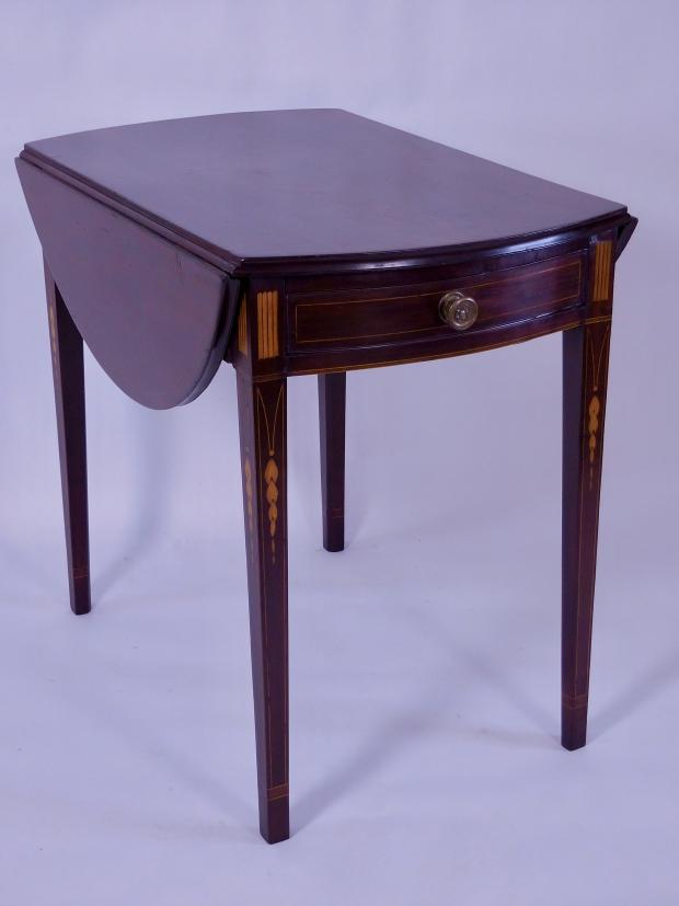 Federal Inlaid Satinwood and Mahogany Pembroke Table