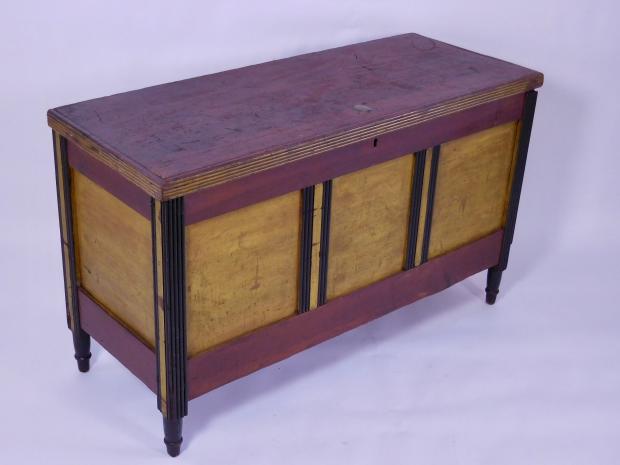 Vibrant Polychrome Painted Blanket Chest