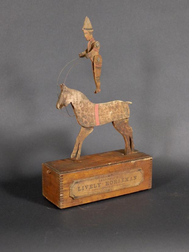 Crandall's Lively Horseman Pull Toy
