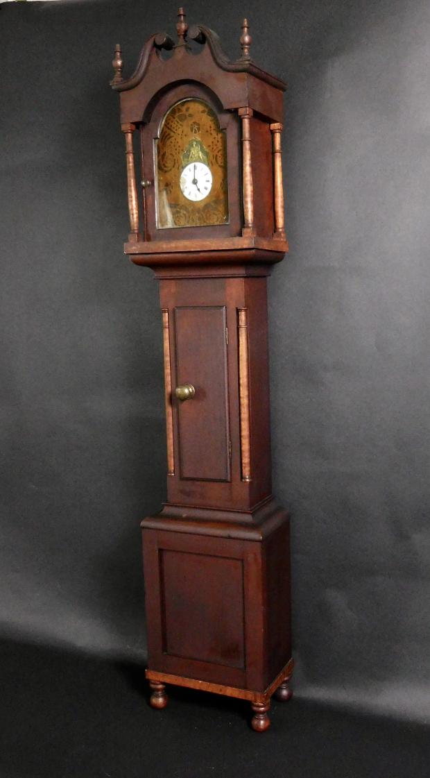 Pennsylvania Sheraton Dwarf Grandfather Clock