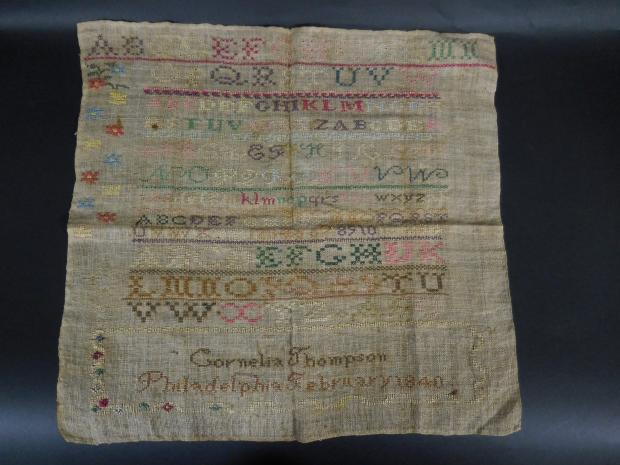 Philadelphia 1840 Needlework Sampler