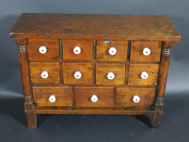 Eleven Drawer Cherry Table Top Apothecary 