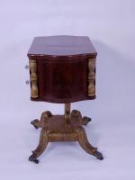 New York Sewing Table With Carved Shield Pedestal