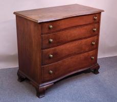 Chippendale Reverse-Serpentine Chest Of Drawers