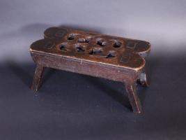 Walnut Folk Art Stool