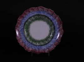 Three Color Spatterware Plate