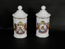Two Porcelain Apothecary Jars