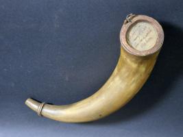 Massachusetts Powder Horn Owned by Thomas Leatch 