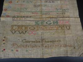 Philadelphia 1840 Needlework Sampler