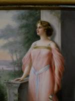 German Porcelain Plaque Signed Wagner