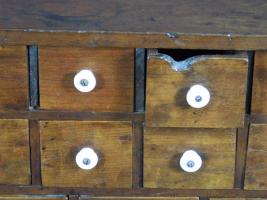 Eleven Drawer Cherry Table Top Apothecary 