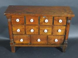 Eleven Drawer Cherry Table Top Apothecary 