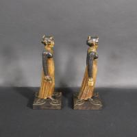 Pair Of English Carved And Painted Women