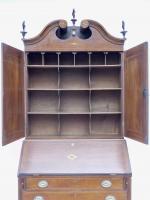 Cherry Bonnet-Top Desk and Bookcase 