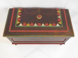 Blanket Chest With Polychrome Geometric Designs