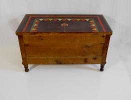 Blanket Chest With Polychrome Geometric Designs