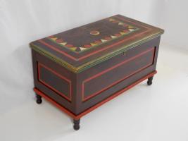 Blanket Chest With Polychrome Geometric Designs