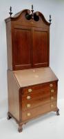 Cherry Bonnet-Top Desk and Bookcase 