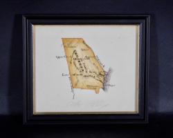 Five Southern Watercolor Maps By Abraham Rex