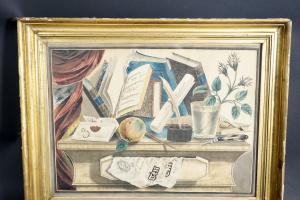 English Still Life Watercolor