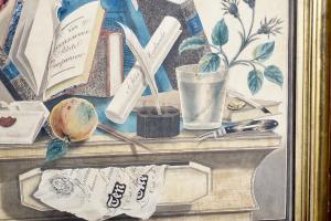 English Still Life Watercolor