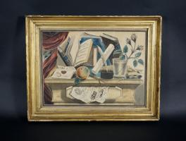 English Still Life Watercolor